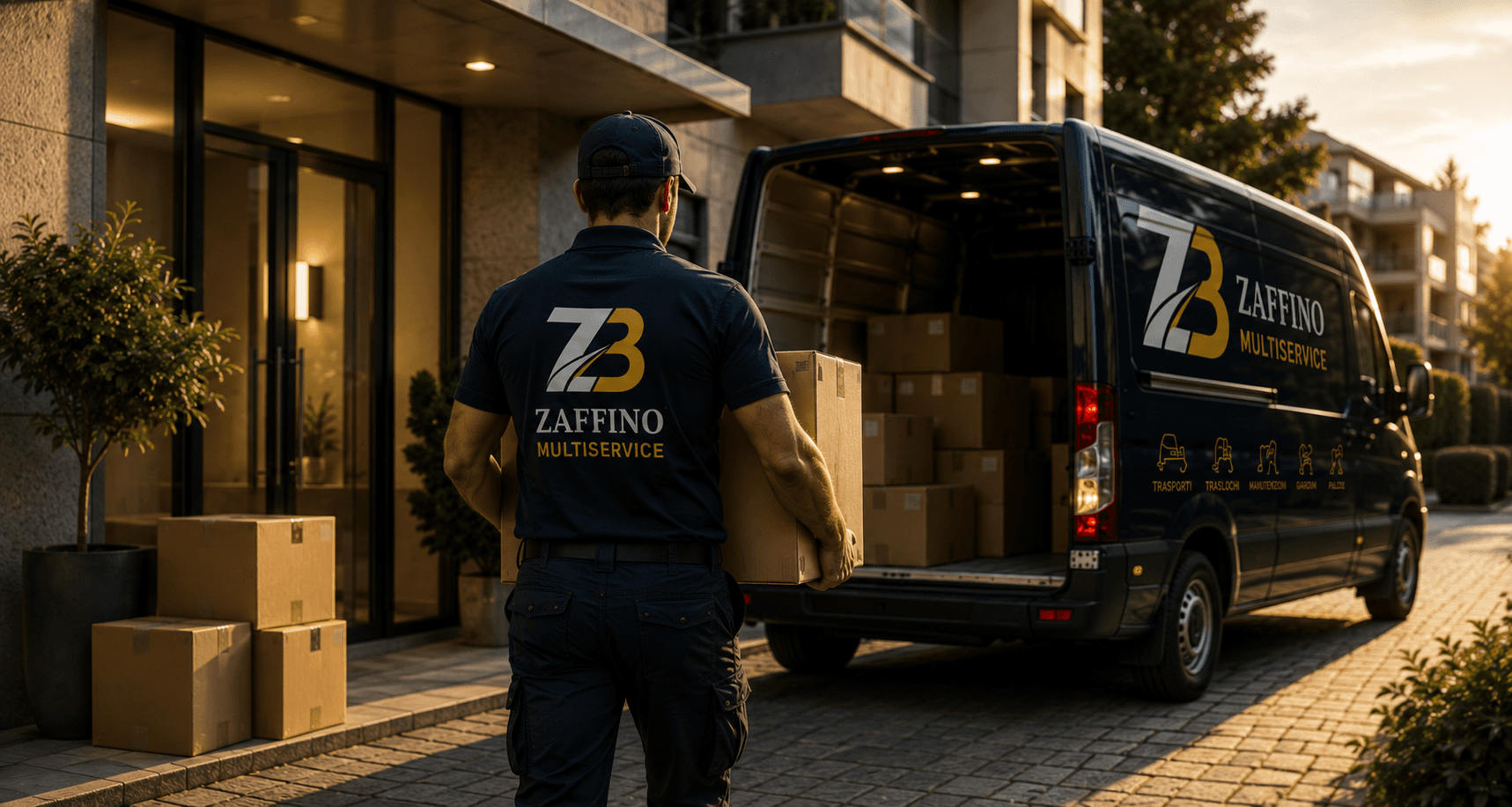 Operatore Zaffino Multiservice durante un trasloco